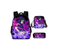 Sac à dos Set de sacs à dos Naruto trois pièces pour lécole modélisé de 8