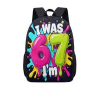 Sac à dos SIX 67 SEVEN métallique bleu éclair de 17 pouces, sac d'école rétro des années 80 chromé pour adolescents, garçons, grand rucksack, 22, L, Minimaliste