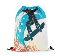 Sac À Dos Skateboardskateboarding Man Lover Skater Game Sacs À Cordon Résistant Gym Sack Réglable Sac De Sport pour Camping Swimming Voyage 36X42CM