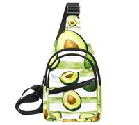 Sac à dos Sling pour homme, chou vert avocat (2), Multicolore 11., 11.8x7x1.5in/30x18x4cm