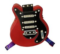 Sac à dos Sling - Sac à bandoulière en forme de guitare en forme de guitare présente une option de transport double mode avec une sangle adaptable pour un confort ergonomique, offrant, Rouge, Consulte