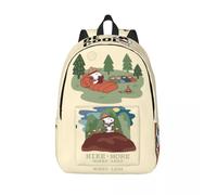 Sac à dos Snoopy pour homme et femme, motif humoristique, ideal pour faire une sieste, ideal pour l'ecole, le collège ou le lycée. Noir