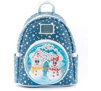 Disney Sac à dos Loungefly Mickey & Minnie Snowman 26 cm Bleu Enfants