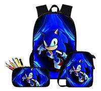 Sac à dos - SONIC - Sonic 3D Impression - 3 pcs - Sacoche et Trousse à crayons - Enfant