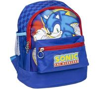 Sac à dos Sonic Trekking Style - Bleu - 23x27x15cm - Fabriqué en Polyester - Sac à dos pour enfant avec plusieurs poches - Ceinture et poignées réglables - Produit Original Fabriqué en Espagne