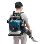 Sac à dos souffleur à essence - Pour pelouse et route - 75,6 cc - 2600 W | 7000 tr/min - Débit d'air de 168 m³/s, tuyau de 168 cm et sangles confortables, faible consommation, design sac à dos