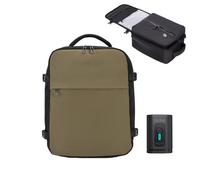 Sac à dos sous vide avec Pompe Air - CELIMS | Bagage à Main 40x30x20cm | Imperméable | Kaki