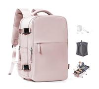 Sac à dos sous vide de voyage avec pompe pour Ryanair 40x30x20, Sac À Main Bagage Cabine Avion para Easyjet, sac à dos décontracté pour ordinateur portable,Sac de Voyage pour W nd,I05-Lumière rose