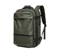 Sac a Dos sous Vide de Voyage Cabine Avion - Sac de Compression avec Airbag, Bagage à Main Imperméable Anti-vol, Système de Compression Intégré, Homme Femme,Army Green