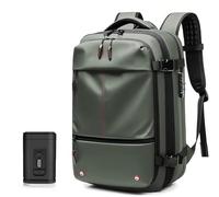 Sac à Dos Sous Vide - Sac à Dos 60L étanche et Extensible avec Pompe à Vide, Sac Dos Airbag 19 Pouces avec Fermeture TSA, Sac Dos Vacpack Antivol pour Voyages et Affaires (Vert)