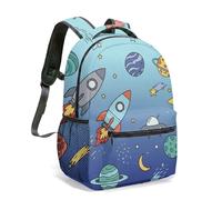 Sac à dos Space Rocket pour enfants, sac à dos d'école sur le thème des planètes, sélection de plusieurs tailles, imprimé étoiles, comète, sac de voyage durable et léger pour garçons, 02, L