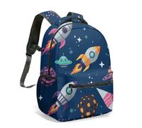 Sac à dos Space Rocket pour enfants, sac à dos d'école sur le thème des planètes, sélection de plusieurs tailles, imprimé étoiles, comète, sac de voyage durable et léger pour garçons, 03, L