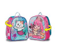 Sac à dos "Spinny", chiot/chat, réversible, MITAMA 64708