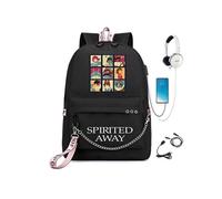 Sac à Dos Spirited Away pour Enfants Cadeaux pour Filles (SD1714) 32*15*45 cm Noir