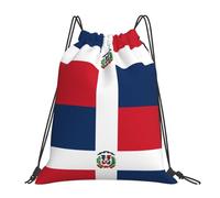 Sac À Dos Sport Gym Drapeau De La République Dominicaine Leger Sac À Cordon Réglable Sacs À Cordon De Serrage pour Sports Yoga Homme 39X46Cm