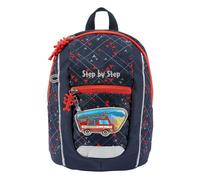 Sac à dos - STEP BY STEP - Kiga Mini Backpack - Bleu foncé et rouge - Ergonomique - 30x20x11 cm