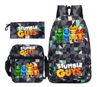 Sac à Dos Stumble Guys Enfant,Sac à Dos Cartable,Sac à Dos Enfant pour Ecole Maternelle Enfans 6 à 13 Ans,27x10.5x40cm,Style 9