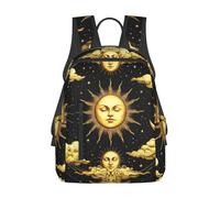 Sac À Dos Sun Crescent Moon Stars Astrology Tarot Cards Daypack Tendance Backpack Léger Bookbag pour Camping Étudiant Randonnée