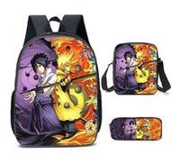 Sac à dos SZSMART Ensemble de trois pièces - Sac à dos Naruto - Ensemble de trois pièces modélisé de 5 G