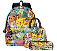 Sac à dos SZSMART Pokemon Set de sacs à dos pour étudiants trois pièces G