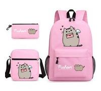 Sac à dos SZSMART Pusheen Fat Cat - Ensemble de trois sacs à dos pour étudiants G