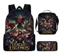 Sac à dos SZSMART Set de sacs à dos trois pièces pour étudiants Lol G