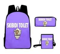 Sac à dos SZSMART Skibidi Toilet School Sac à dos Set of Three modélisé de 2 G
