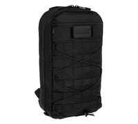 Mil-Tec Sac à dos Tactical Core 15 litres • Sac à dos robuste et compact • Revêtement en PVC imperméable • Système de fixation Molle • Dos en maille rembourrée, Noir