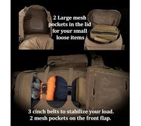 Sac À Dos Tactique De 75 L Avec Cadre Interne, Molle Et Système D'hydratation Pour Le Camping, La Chasse, La Randonnée, L'aventure Sauvage