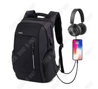 TD® Sac à dos pour ordinateur portable 17,3" Sac à bandoulière étanche avec chargeur USB et port casque pour les voyages d'affaires