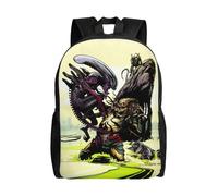 Sac à dos tendance Alien vs Predator pour le camping, le dessin animé, pour ordinateur portable - LDYH287 Noir