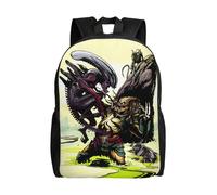 Sac à dos tendance Alien vs Predator pour voyage, anime, ordinateur portable - LDYH546 Noir