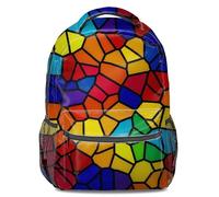 Sac à dos tendance en forme de colibri en verre teinté pour adolescent, étudiant, école, voyage léger et durable, Couleur 1, L