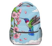 Sac à dos tendance en forme de colibri en verre teinté pour adolescent, étudiant, école, voyage léger et durable, Couleur 4, L