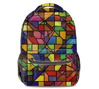 Sac à dos tendance en forme de colibri en verre teinté pour adolescent, étudiant, école, voyage léger et durable, Couleur 2, L