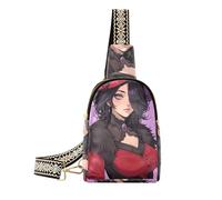 Sac à dos tendance Lady Anime rouge mystère pour voyage mignon sac à dos à bandoulière sac à bandoulière pour sac à dos pour sac à dos de jour