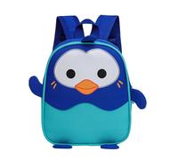 Sac à dos tendance pingouin pour enfant avec compartiment à chaussures, bleu, taille unique
