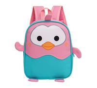 Sac à dos tendance pingouin pour enfant avec compartiment à chaussures, rose, taille unique