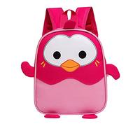 Sac à dos tendance pingouin pour enfant avec compartiment à chaussures, Rouge, taille unique