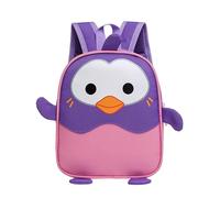 Sac à dos tendance pingouin pour enfant avec compartiment à chaussures, violet, taille unique