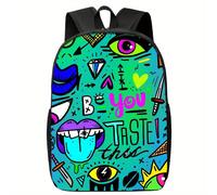 Sac à dos tendance pour hommes et femmes - Sac à dos Oxford résistant avec bretelles réglables, motif « Be You Taste This », idéal pour les voyages, l'école et les aventures en plein ai Noir