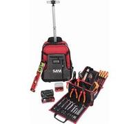 Sac à dos textile 40L avec composition électricien 111 outils SAM OUTILLAGE - CP-ELEC2