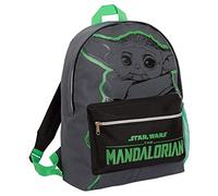 Sac à dos The Mandalorian Grogu pour adultes, adolescents, enfants, bébé Yoda, sac d'école, sac de voyage, sac de sport, gris/noir, taille unique