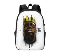 Sac à dos The Notorious BIG pour hommes, femmes et adolescents, sac à dos décontracté et résistant à l'eau - CASE760 Noir