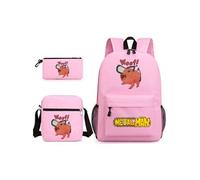 Sac à dos Three-piece Chainsaw Man Student School Sac à dos Set Ensemble de sacs à dos pour étudiants avec tronçonneuse modélisé de 6