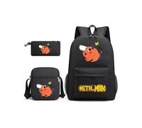Sac à dos Three-piece Chainsaw Man Student School Sac à dos Set Ensemble de sacs à dos pour étudiants avec tronçonneuse