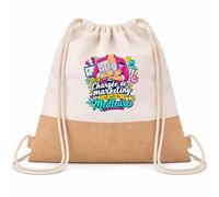 Sac à Dos Toile et Jute Chargee de Marketing C'est juste la Meilleure Métier | Sac de Sport en Coton Sergé 160 g/m² avec Fond en Jute 7 L | Gym Piscine École | Cadeau Enfant Ado Rentrée Anniversaire