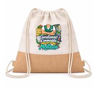 Sac à Dos Toile et Jute Gardienne d Immeuble C'est juste la Meilleure Métier | Sac de Sport en Coton Sergé 160 g/m² avec Fond en Jute 7 L | Gym Piscine École | Cadeau Enfant Ado Rentrée Anniversaire
