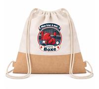 Sac à Dos Toile et Jute Mon truc à moi : C'est la Boxe Mon truc à moi - Activité | Sac de Sport Coton Sergé 160 g/m² Fond Jute 7 L | Gym Piscine École | Idée Cadeau Boxeur Boxeuse Rentrée Noël