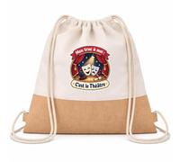 Sac à Dos Toile et Jute Mon truc à moi : C'est le Théâtre Mon truc à moi - Activité | Sac de Sport Coton Sergé 160 g/m² Fond Jute 7 L | Gym Piscine École | Idée Cadeau Comédien Comédienne Rentrée Noël